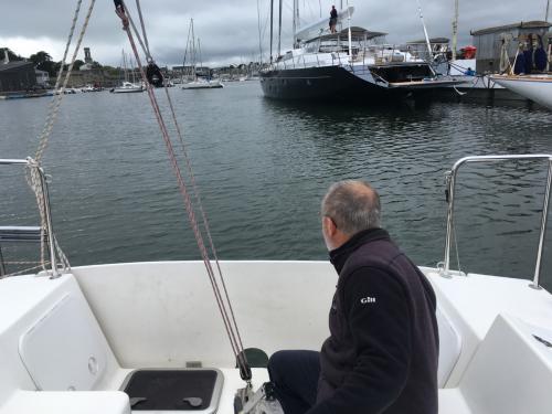 Mise &agrave; l'eau &agrave; la fin des travaux... Pascal &agrave; la manoeuvre !