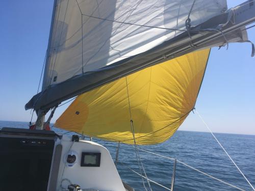 Convoyage vers Dunkerque : sous spi....
